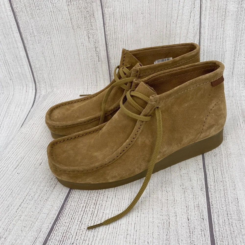 Clarks Wallaston Boot Mens 11.5 Dark Sand Suede Moc Toe Chukka Ankle Gorpcore